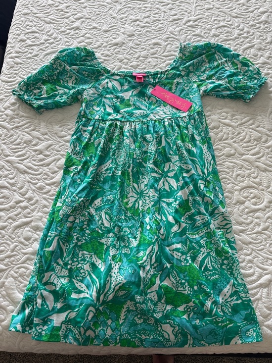 Lilly Pulitzer Other - Lilly Pulitzer Botanical Green Safari Sangria Mini Delaney Dress